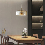 Disc-Shaped Dining Modern Glass Pendant Light - Clowas