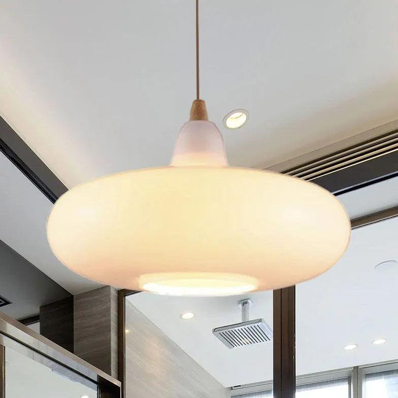 Matte Frosted White Glass Minimalist Pendant Light - Clowas
