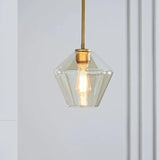 Polygonal Clear Glass Industrial Pendant Light - Clowas