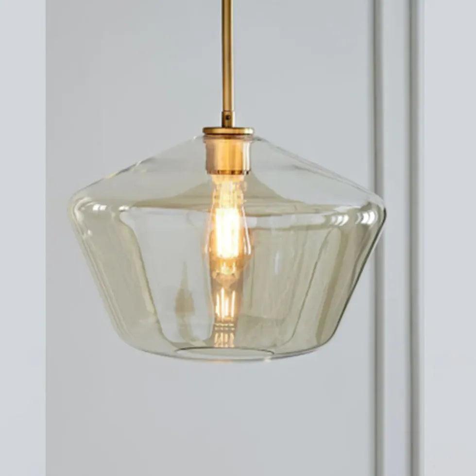 Polygonal Clear Glass Industrial Pendant Light - Clowas