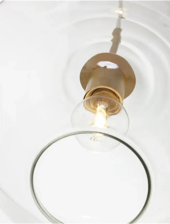 Polygonal Clear Glass Industrial Pendant Light - Clowas