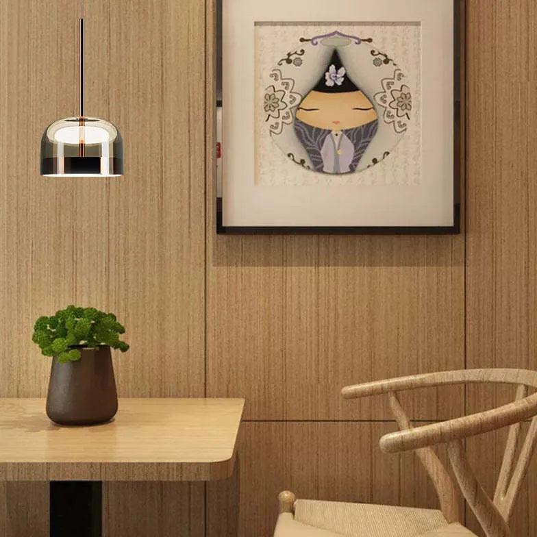 Bowl-shaped Clear Glass Pendant Light - Clowas