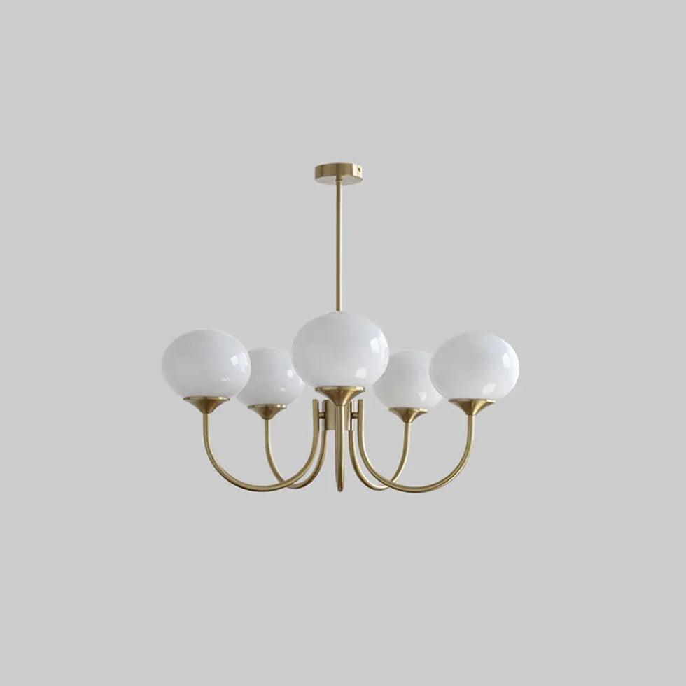 Pink Globe Glass Minimalist Chandelier - Clowas