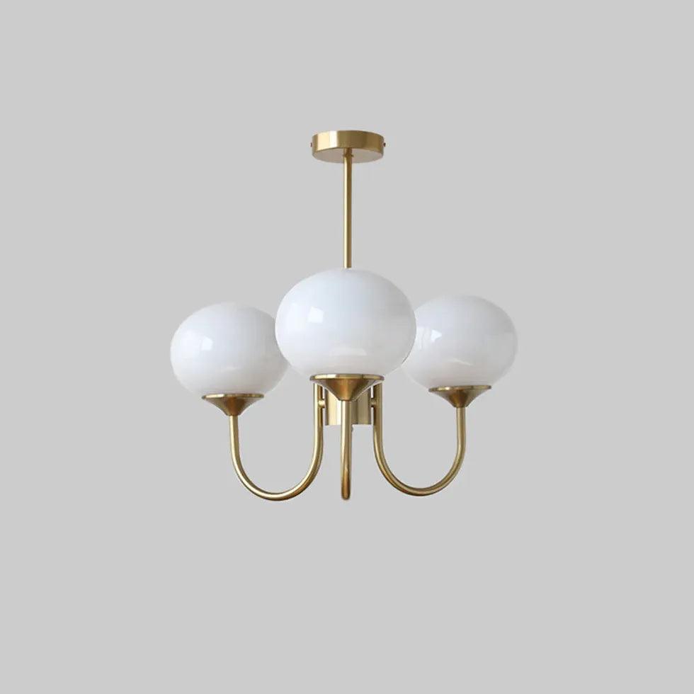 Pink Globe Glass Minimalist Chandelier - Clowas