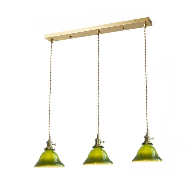 Green Vintage Glass Living Room Pendant Light - Clowas