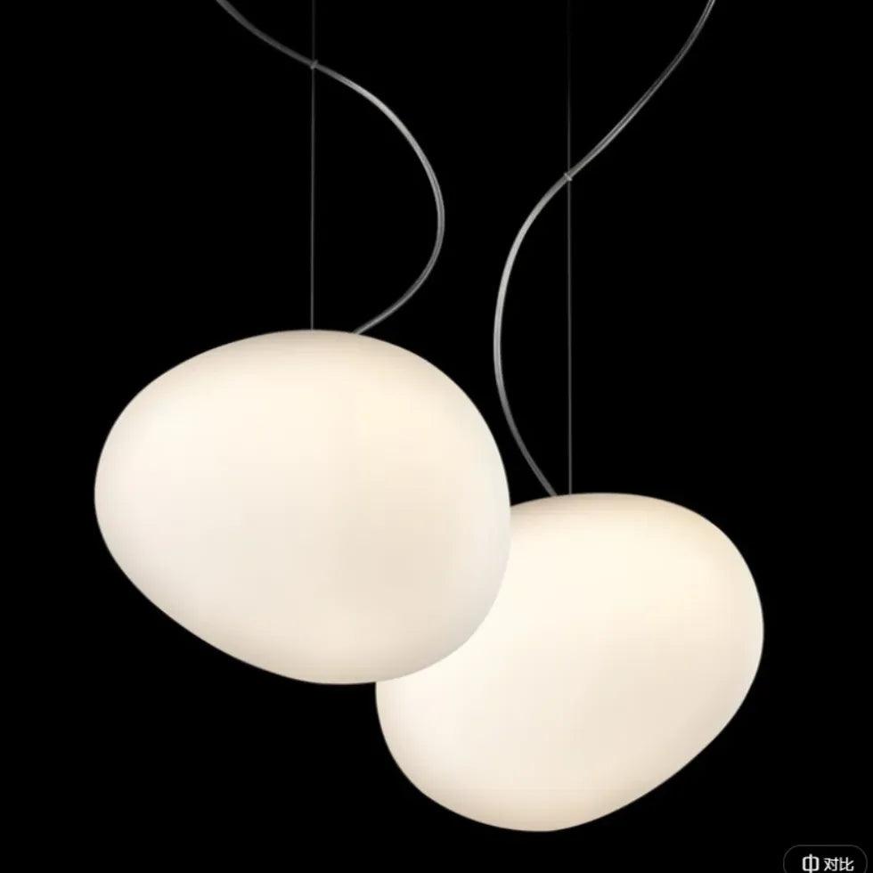 Irregular Spherical White Glass Pendant Light - Clowas