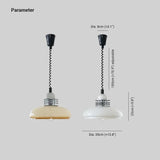 Amber Glass Adjustable Length Vintage Pendant Light - Clowas