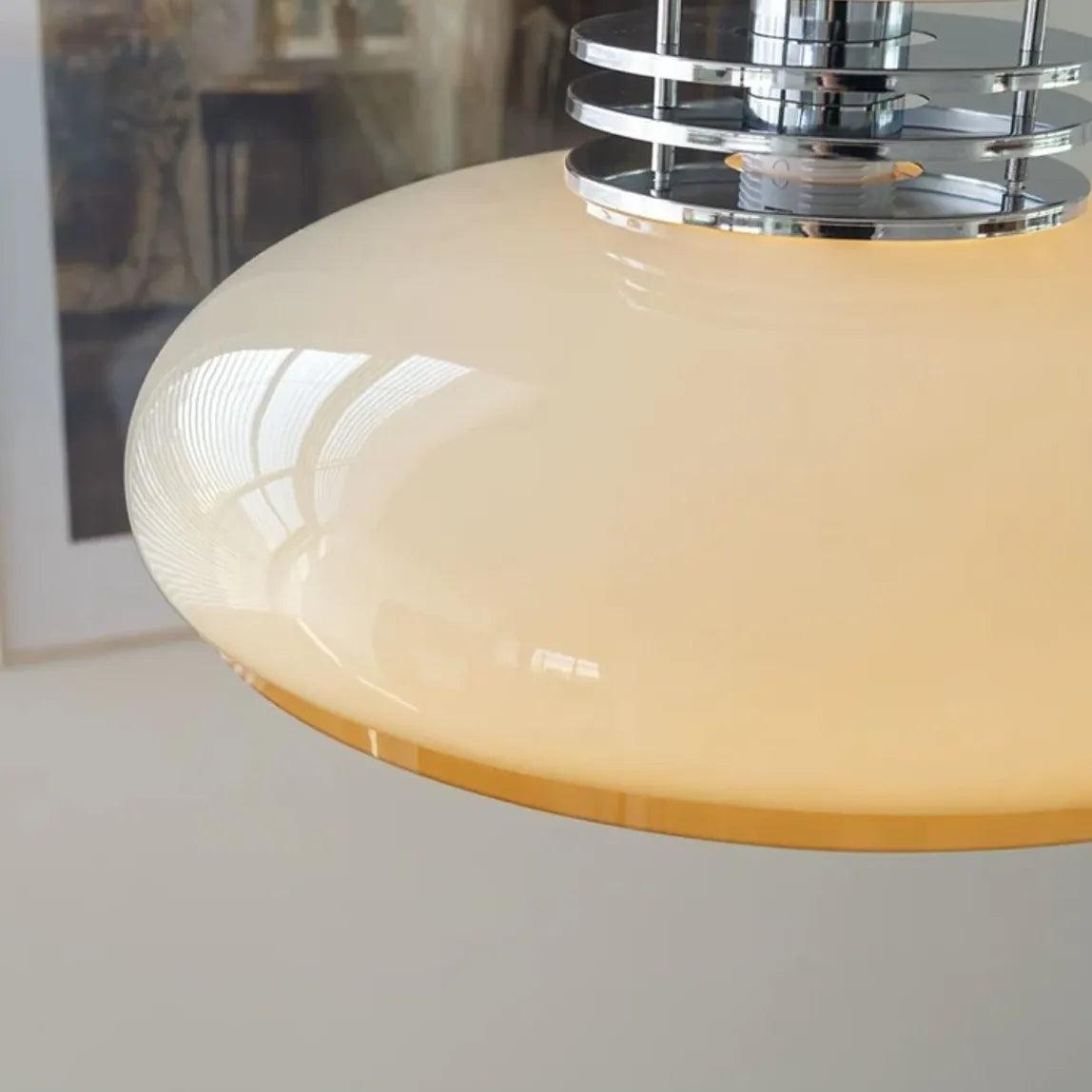 Amber Glass Adjustable Length Vintage Pendant Light - Clowas