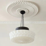 Milky White Round Vintage Glass Pendant Light - Clowas
