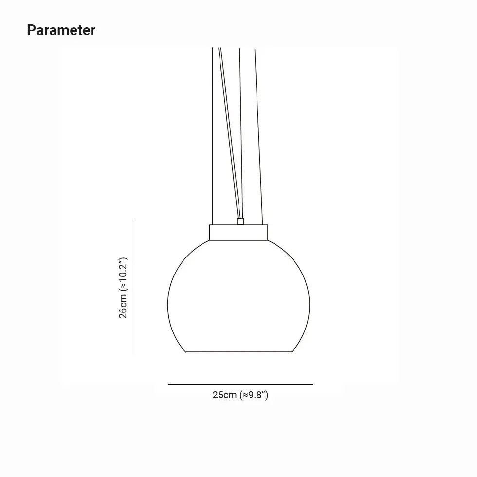 Yellow Vintage Glass for Bedroom Pendant Light - Clowas
