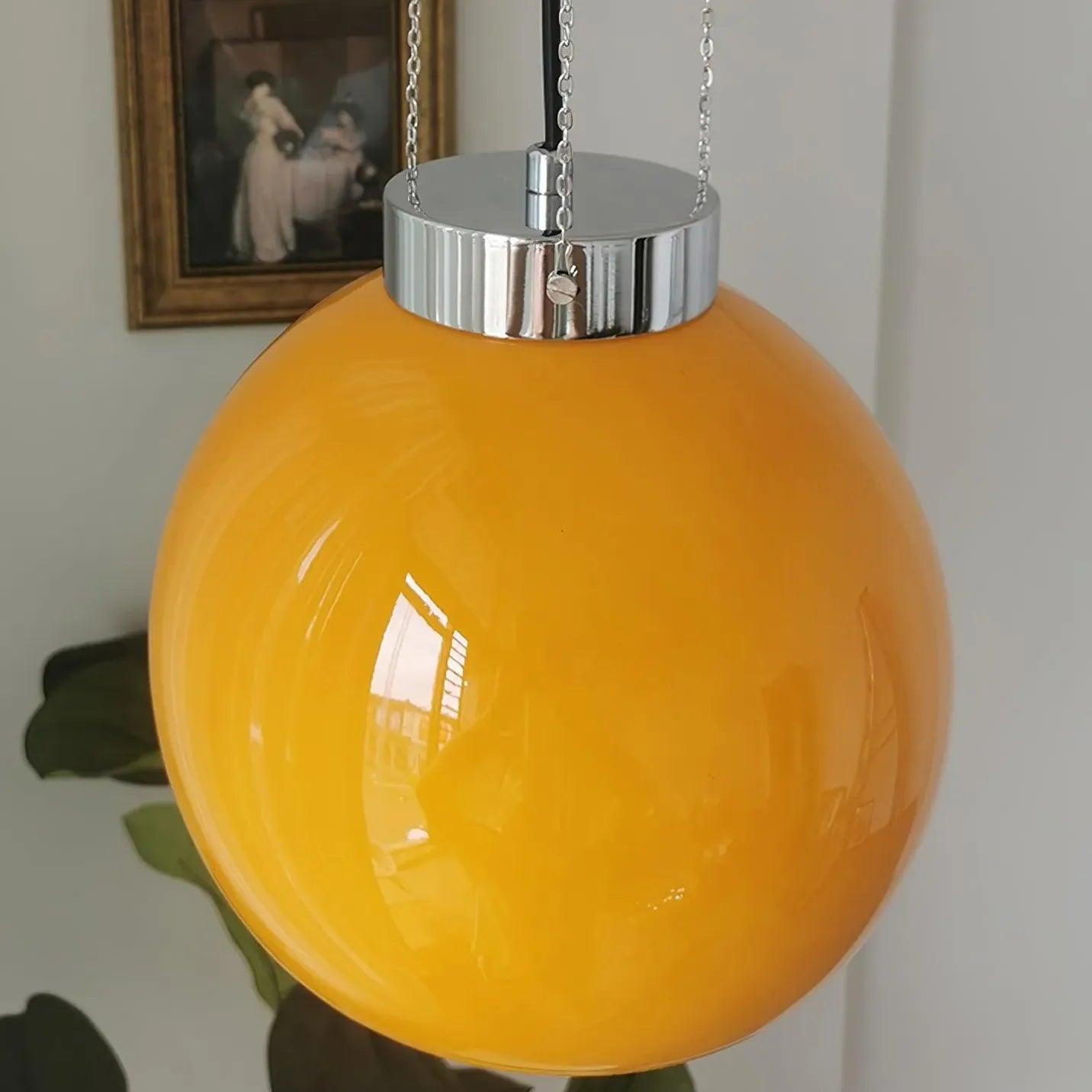 Yellow Vintage Glass for Bedroom Pendant Light - Clowas