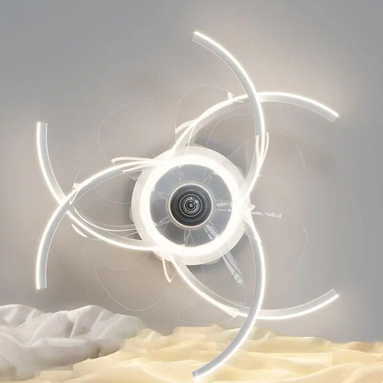 Half-Ring Adjustable Ceiling Fan with Light - Clowas