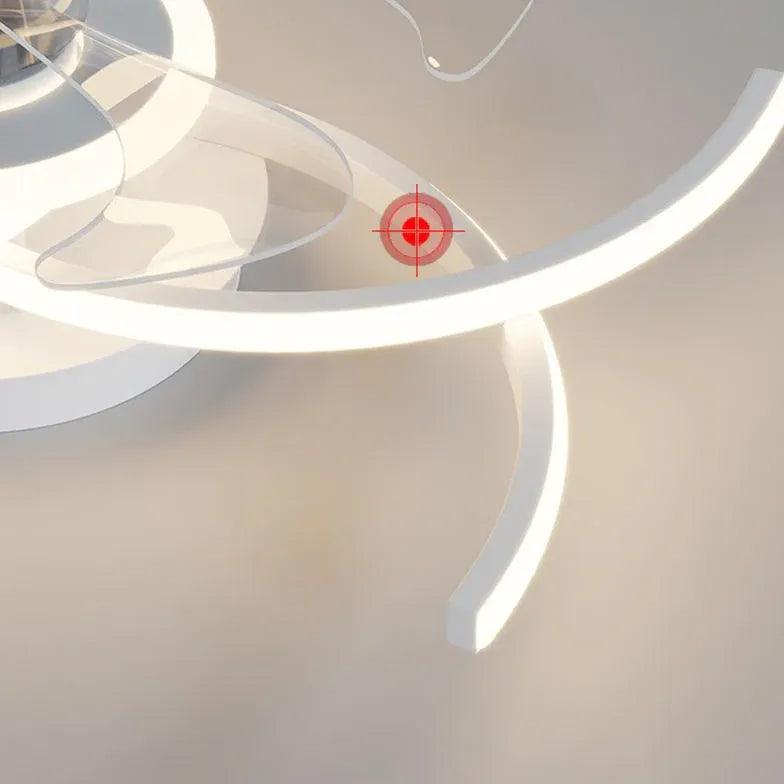 Half-Ring Adjustable Ceiling Fan with Light - Clowas