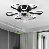 Flower-Shaped Modern LED Fan Pendant Light - Clowas