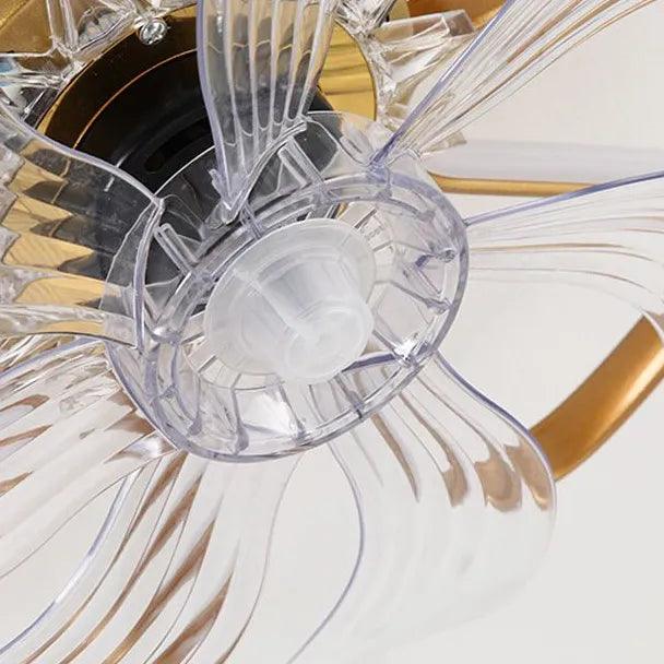 Flower-Shaped Modern LED Fan Pendant Light - Clowas