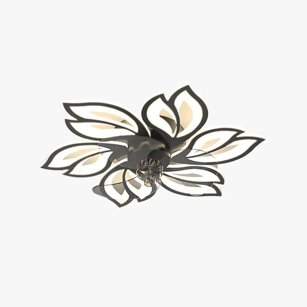 Luxury Flower-Shaped LED Modern Ceiling Fan Light - Clowas