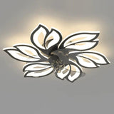 Luxury Flower-Shaped LED Modern Ceiling Fan Light - Clowas
