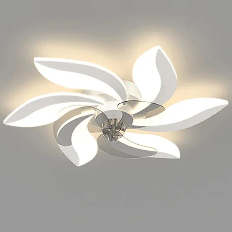 Luxury Flower-Shaped LED Modern Ceiling Fan Light - Clowas