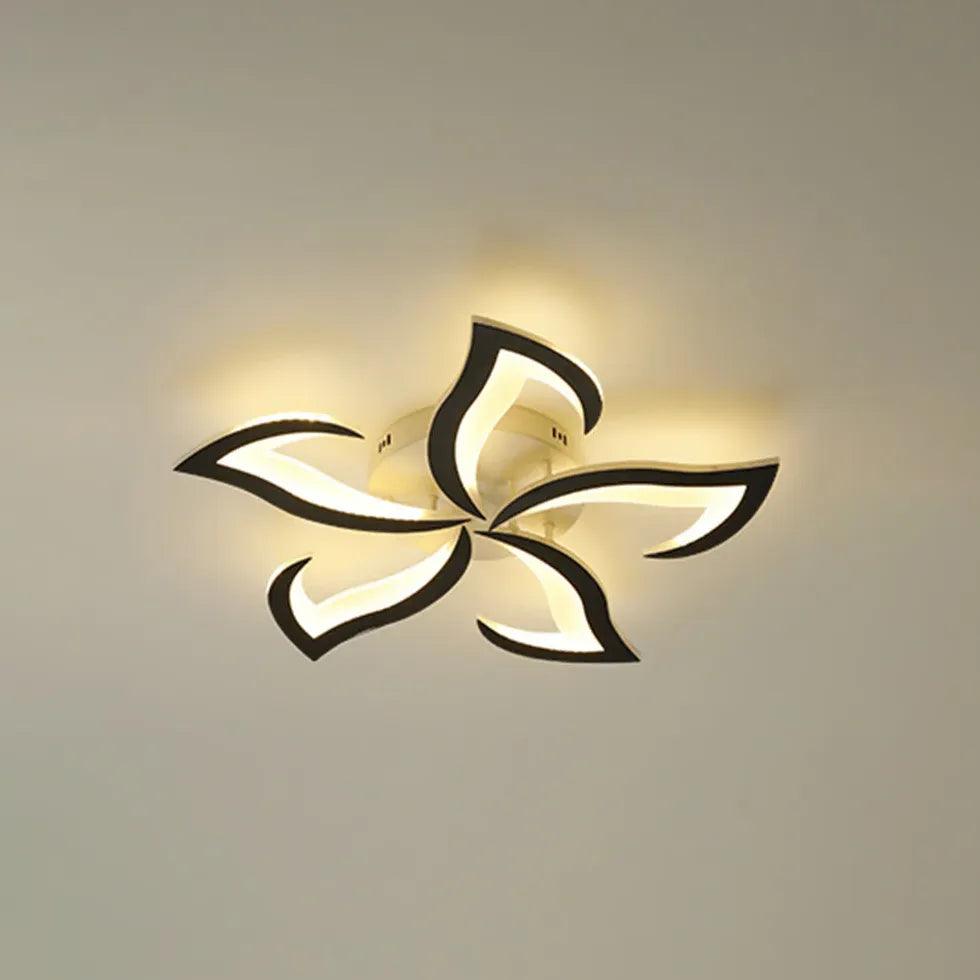 Petal-Shaped White Living Room Ceiling Light - Clowas