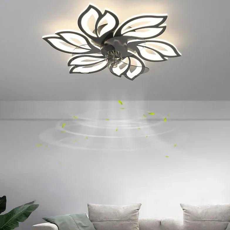 Petal Shape LED Living Room Fan Light - Clowas