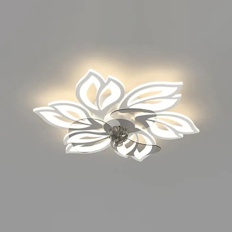 Petal Shape LED Living Room Fan Light - Clowas