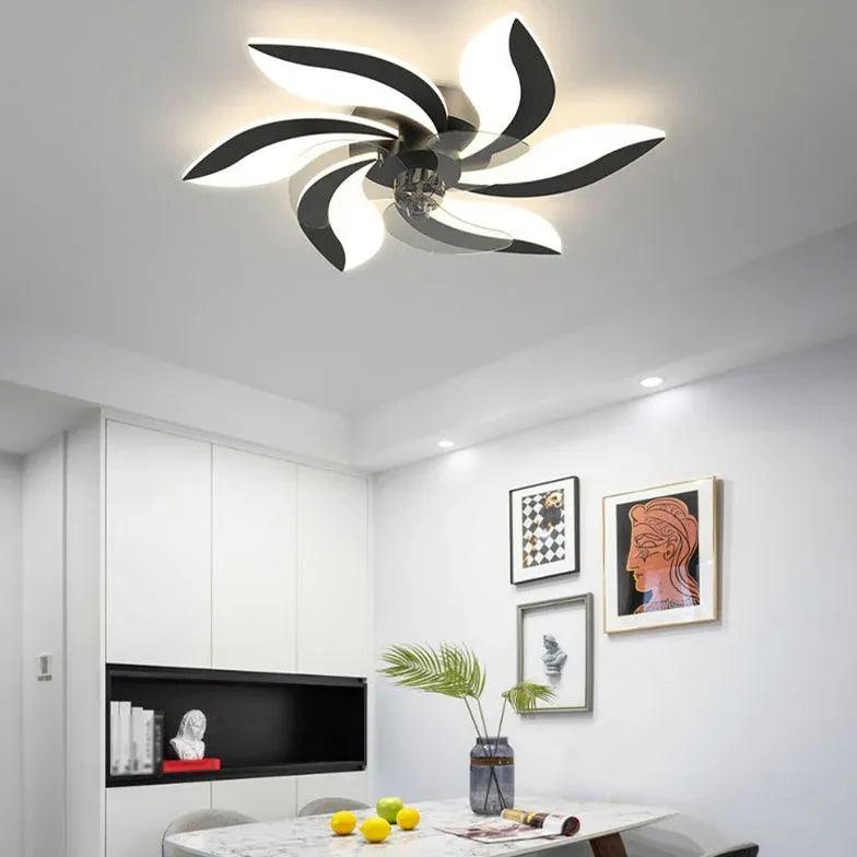 Petal Shape LED Living Room Fan Light - Clowas