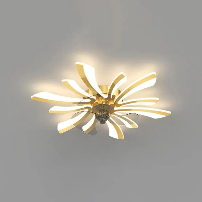 Petal Shape LED Living Room Fan Light - Clowas