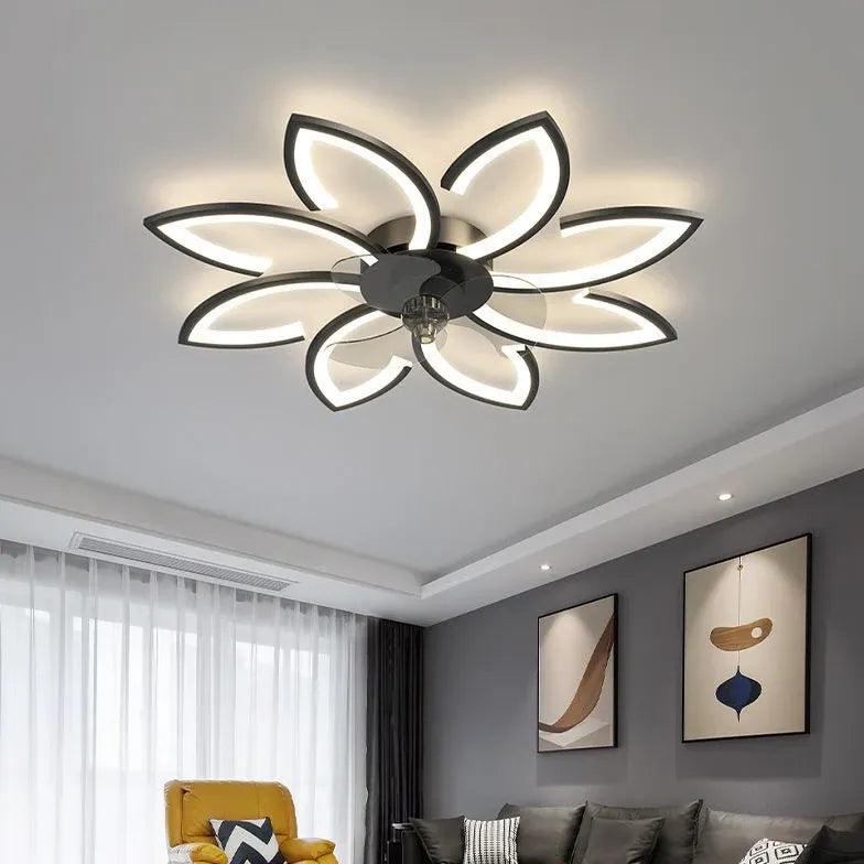 Petal Shape LED Living Room Fan Light - Clowas