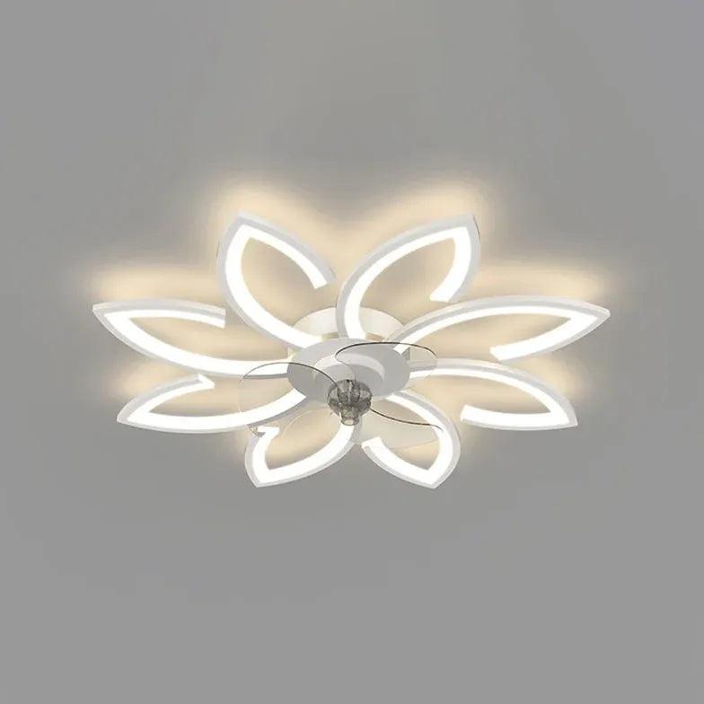 Petal Shape LED Living Room Fan Light - Clowas