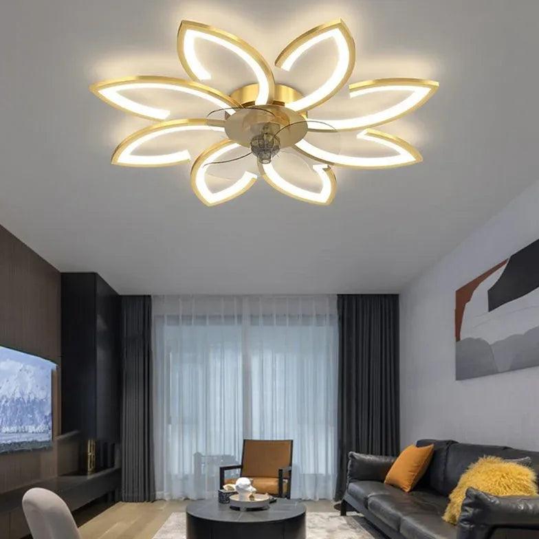 Petal Shape LED Living Room Fan Light - Clowas