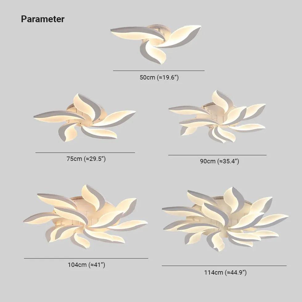 Floral Shape Modern Living Room Pendant Light - Clowas