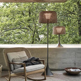 Hand Woven Rattan Outdoor Solar Floor Lamp - Clowas