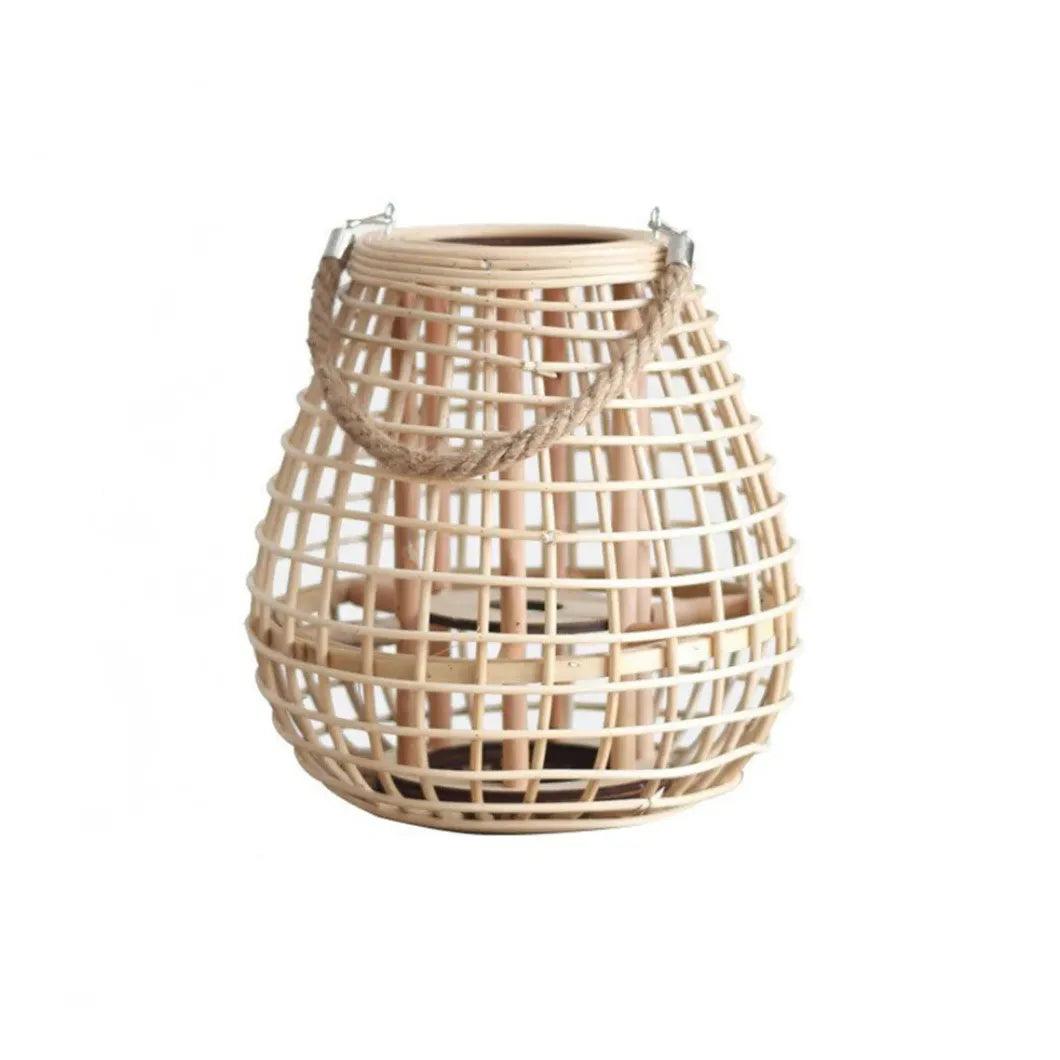 Handheld rattan candle holder outdoor floor lamp - Clowas