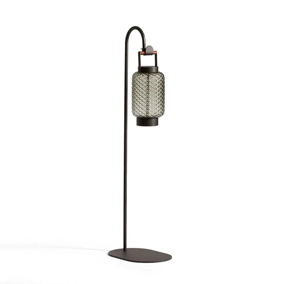 Handle Textured Glass Lantern Outdoor Floor lamps - Clowas
