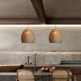 Wabi-Sabi Rattan Pendant Light for Bedroom
