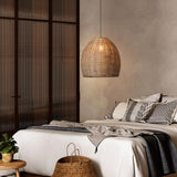 Wabi-Sabi Rattan Pendant Light for Bedroom