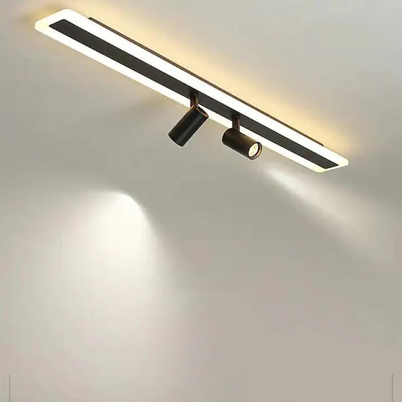 Rectangular Black LED Living Room Ceiling Light - Clowas