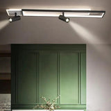 Black Rectangular Long LED Recessed Ceiling Light - Clowas