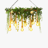 Hanging Plant & Exposed Bulb Decorative Pendant Light - Clowas