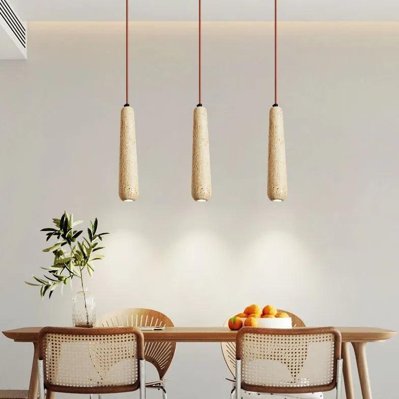 Hanging Stone Vintage Wooden Pendant Light - Clowas