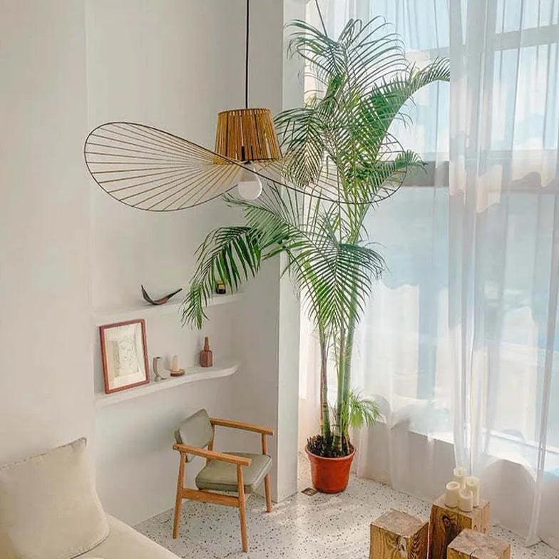 Hat-Shaped Frame Modern Living Room Pendant Light - Clowas