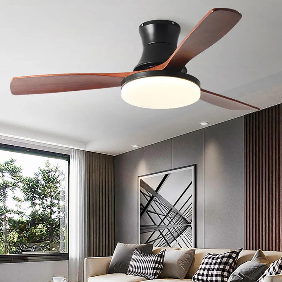 3-Blade Wood Bedroom Fan Light - Clowas