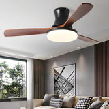 3-Blade Wood Bedroom Fan Light - Clowas