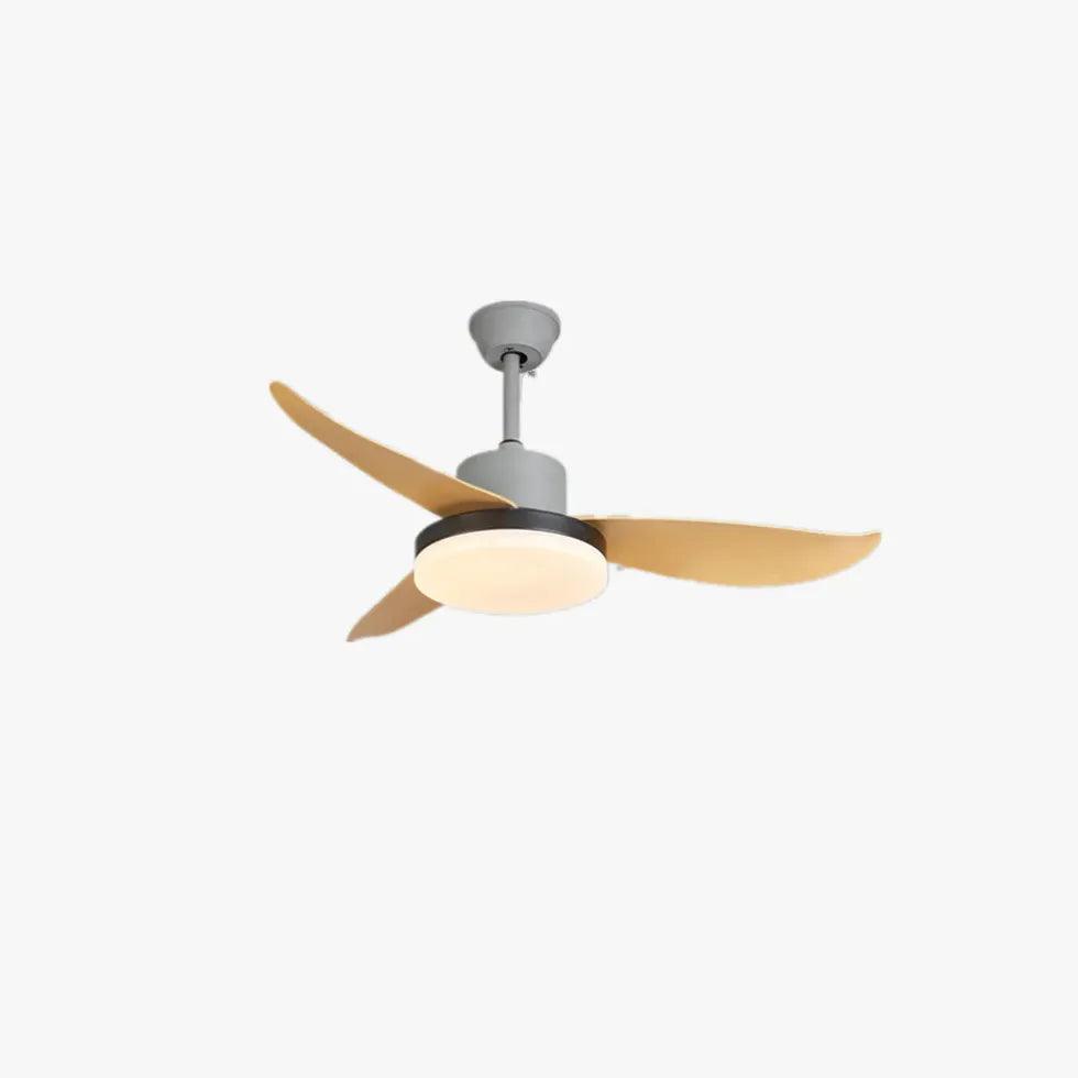Curved Blade Modern Dining Room Fan Light - Clowas