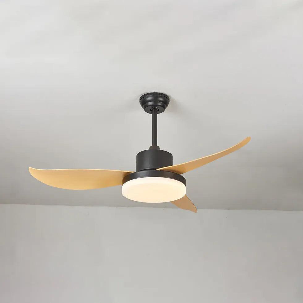 Curved Blade Modern Dining Room Fan Light - Clowas