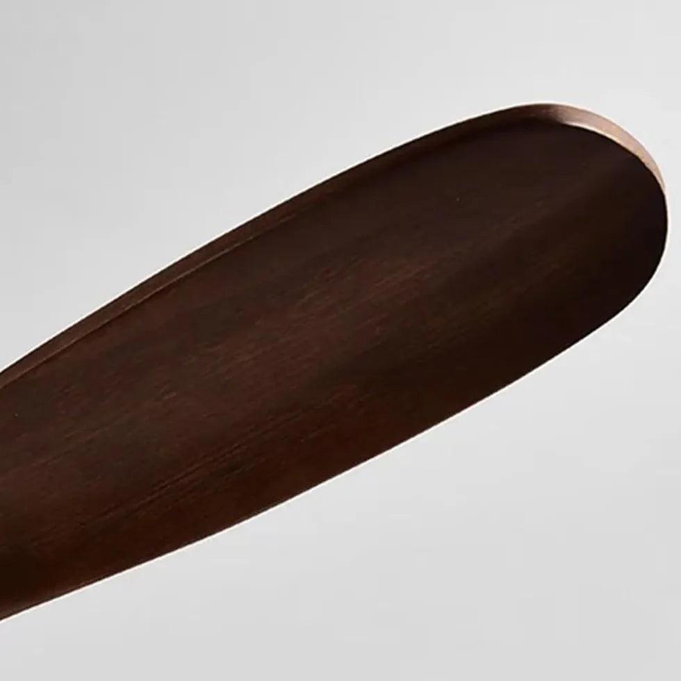 Wooden Tri-blade Walnut Color Ceiling Fan Light - Clowas