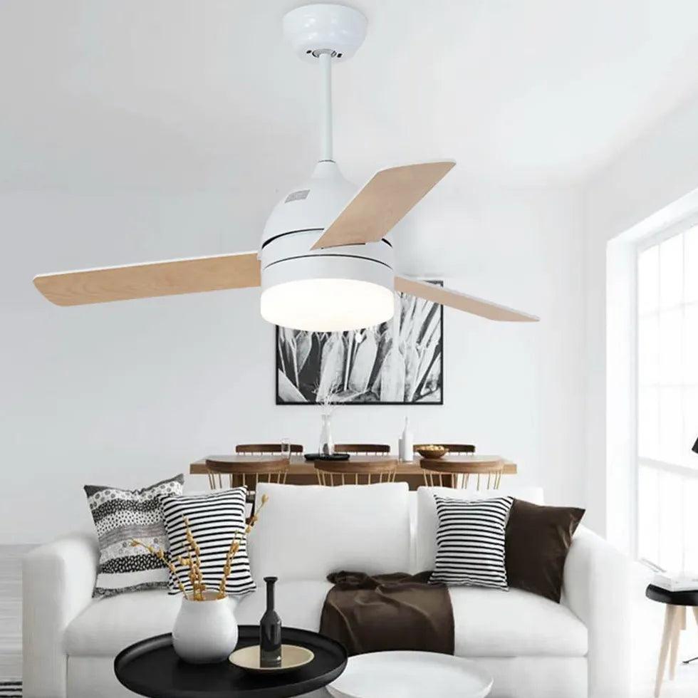 Black Modern Living Room Fan Light - Clowas