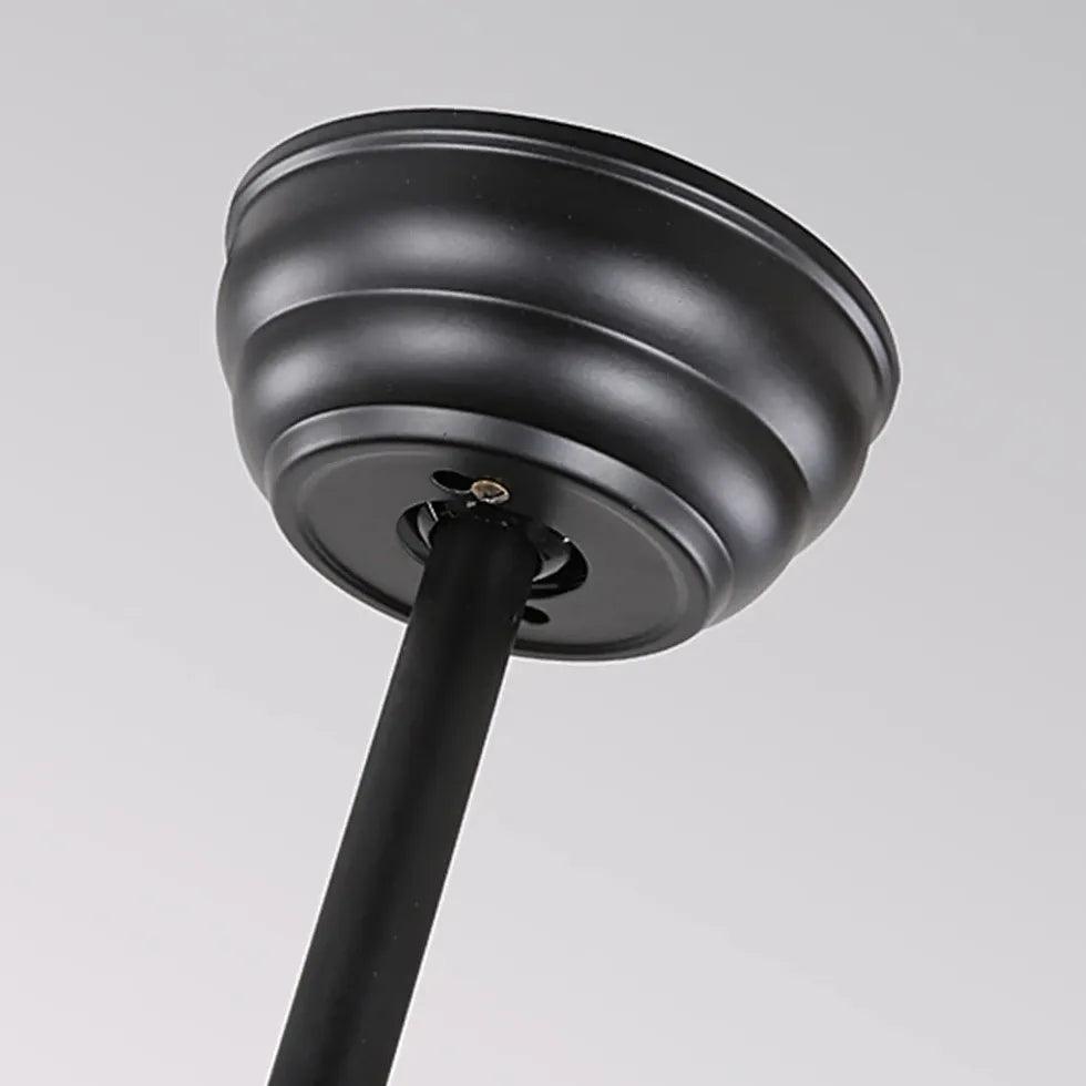 Black Metal Four-Leaf Ceiling Fan Light - Clowas