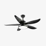 Streamlined White Modern Restaurant Ceiling Fan Light - Clowas