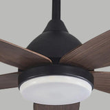 Wooden Black Living Room LED Fan Light - Clowas